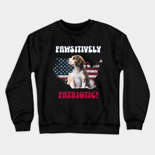 4th of July Independence Day Patriotic Beagle Funny Design for Dog Lovers Crewneck Sweatshirt